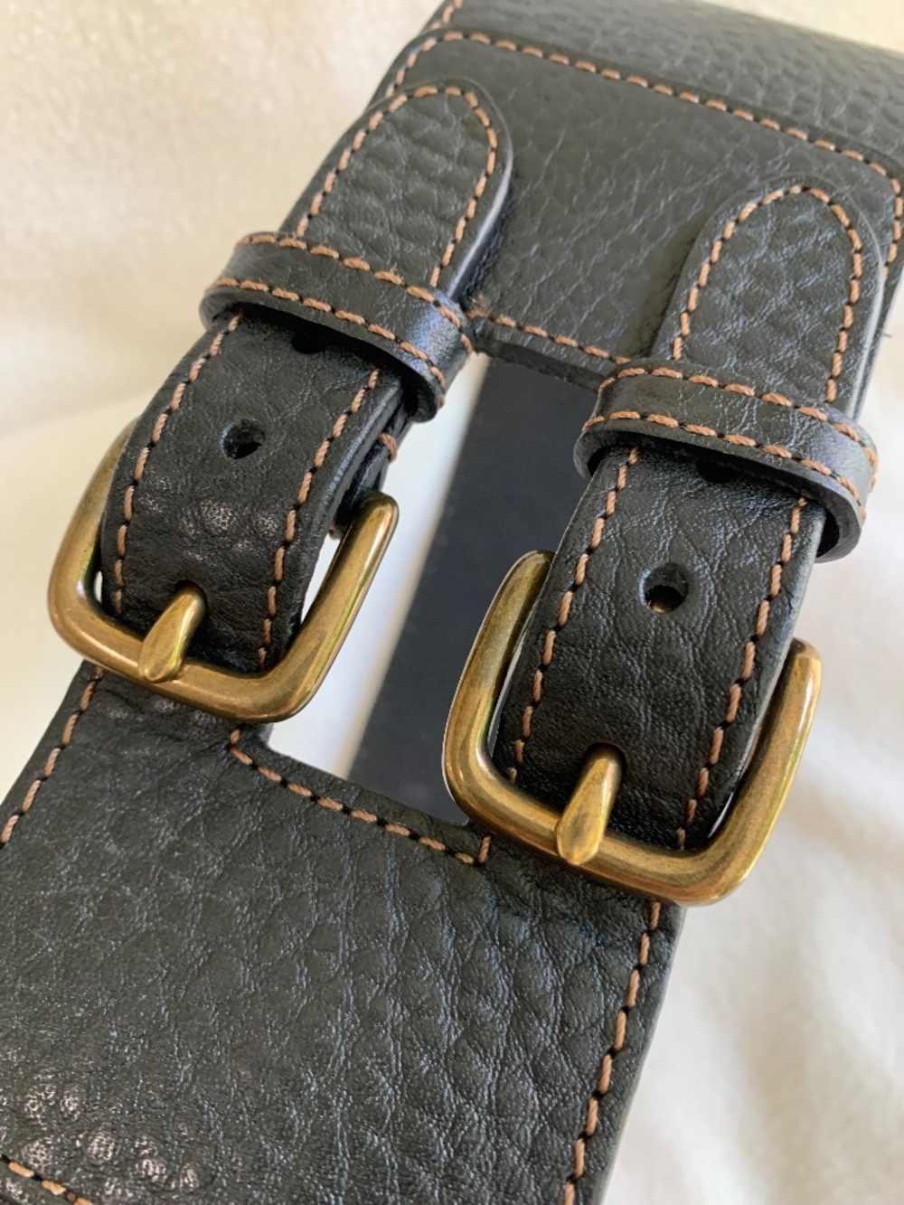 Ann Taylor Loft Wide Double Buckle Belt - Picture 3 of 11